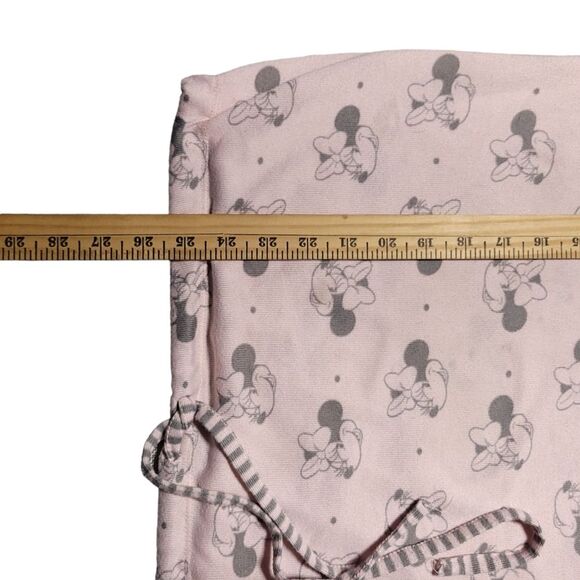DISNEY Minnie Mouse Printed Cozy Lounge  Pajama  Top Pink Grey Size Small - Picture 8 of 10